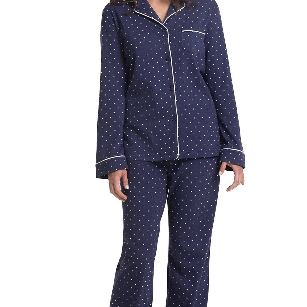 NWT Navy Polka Dot Pajama Set